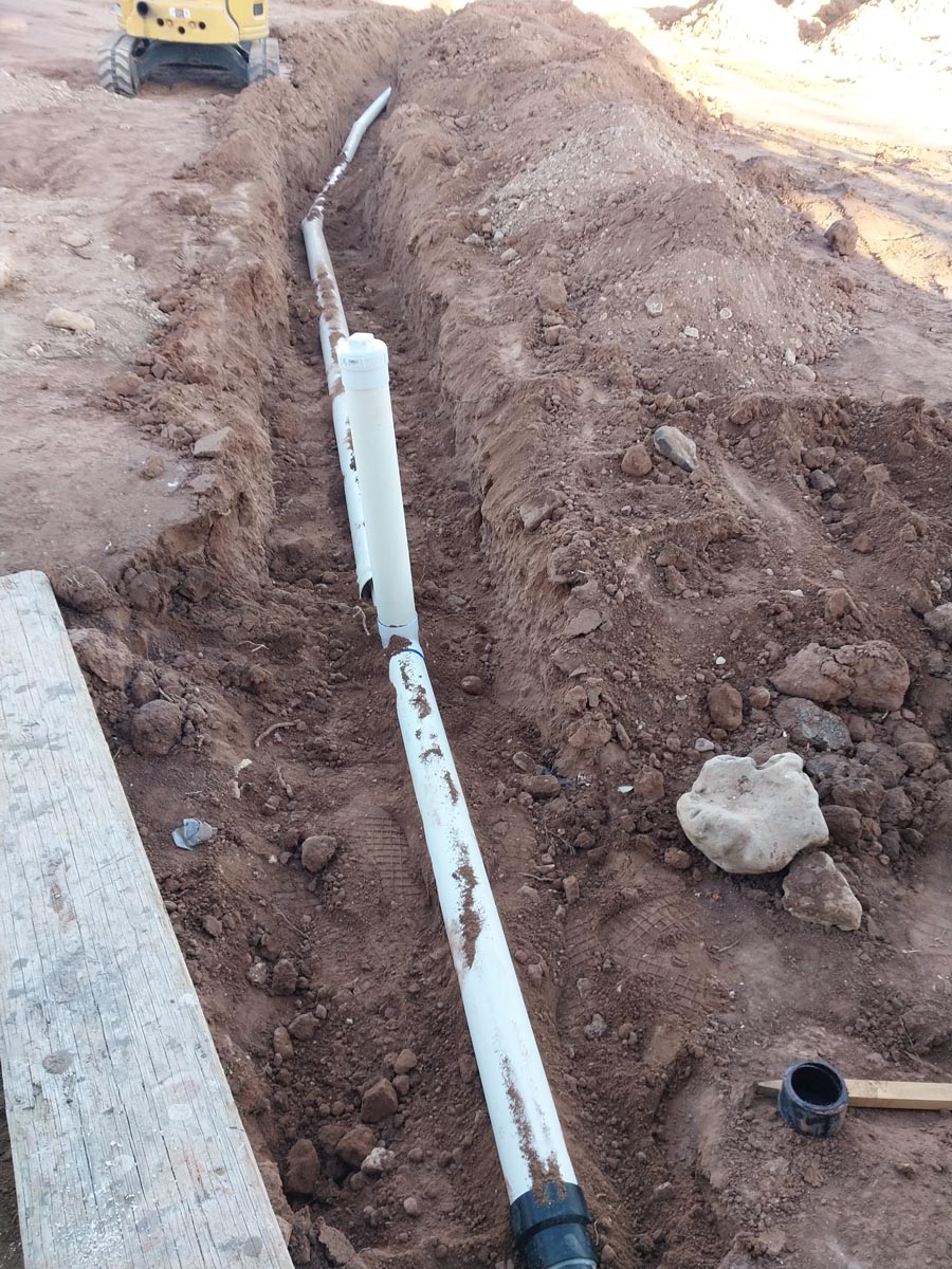 Professional septic technician on site